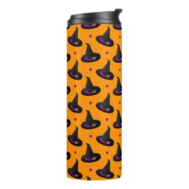 witch hats halloween pattern thermal tumbler (Rotated Left)