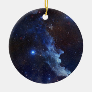 Witch Head Nebula Blue Space Ceramic Tree Decoration