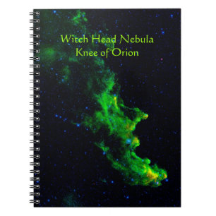 Witch Head Nebula deep space astronomy image Spiral Notebook