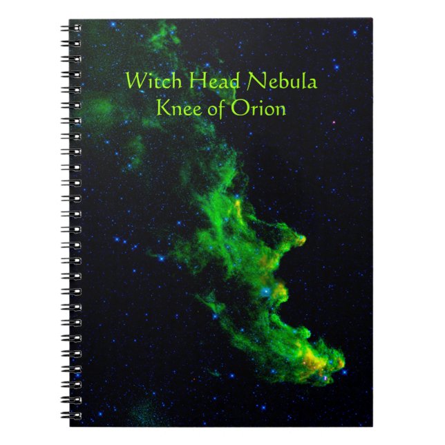 Witch Head Nebula deep space astronomy image Spiral Notebook (Front)