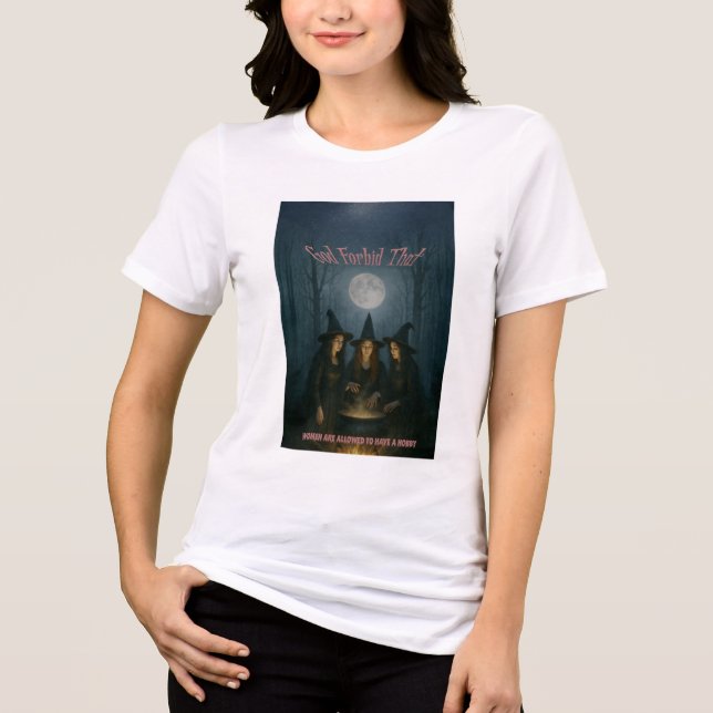 Witch Hobby Moonlit Cauldron Tri-Blend Shirt (Front)