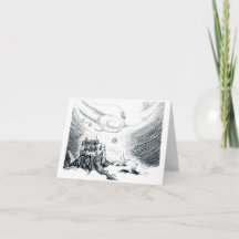 Witch holiday winter solstice card "Star of Hope"