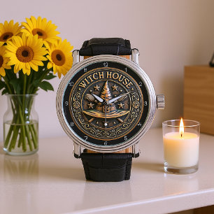 Witch House Pentagram Broom Watch