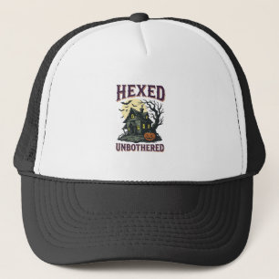 Witch Humour Shirt Vintage Haunted Cottage Hallowe Trucker Hat