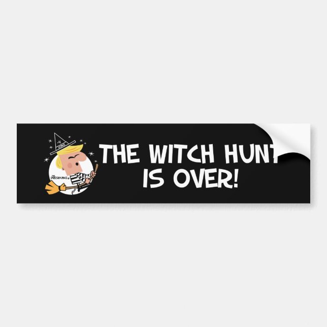 Witch Hunt anti Trump bumper sticker (Front)