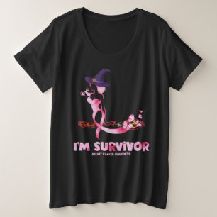 Witch I’m Survivor Breast Cancer Awareness Plus Size T-Shirt