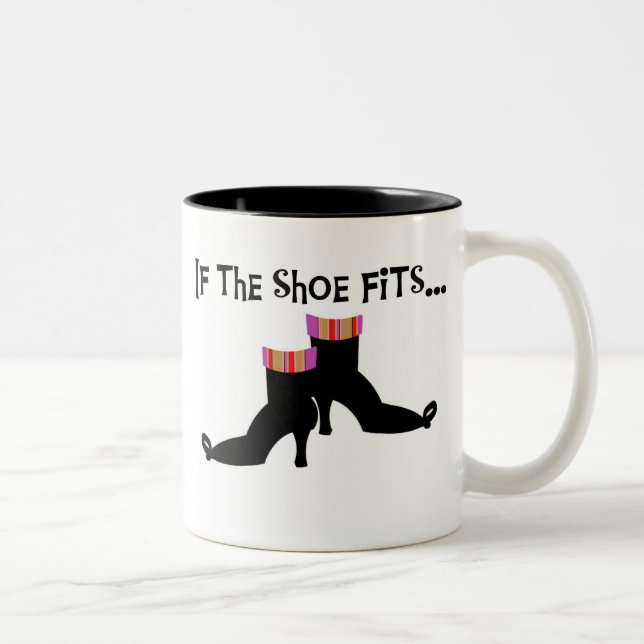 Witch If the Shoe Fits Two-Tone Coffee Mug (Right)