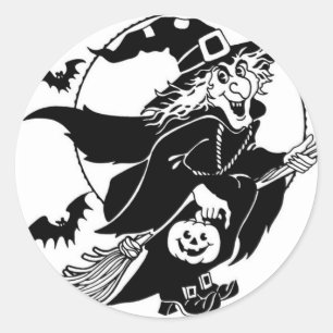 Witch in Flight - Halloween Sticker