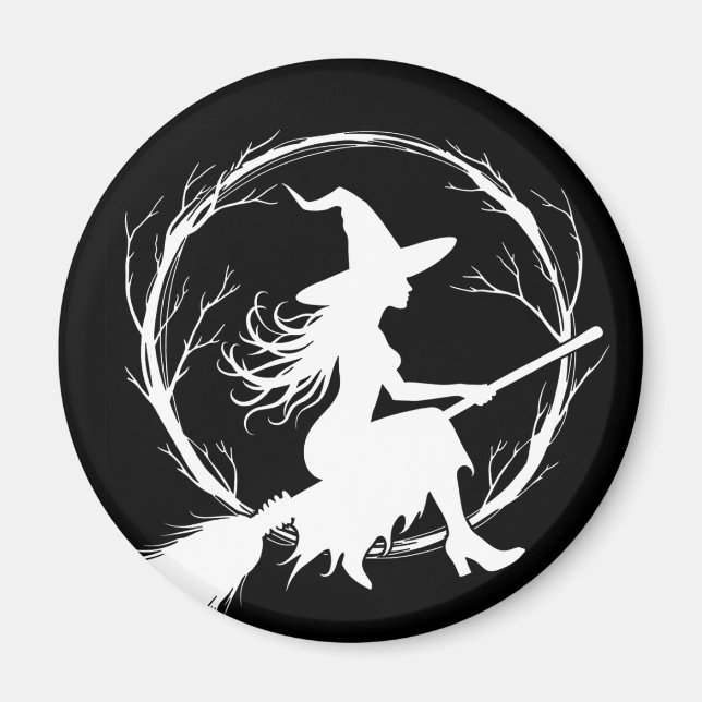 Witch in Flight Magnet (Front)