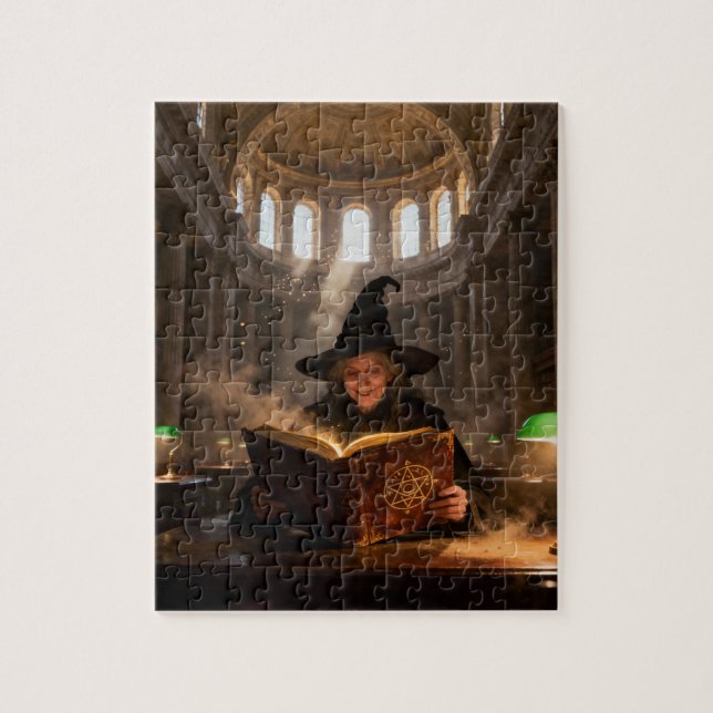 Witch in the Library Jigsaw Puzzle (Vertical)