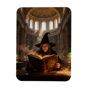 Witch in the Library Magnet