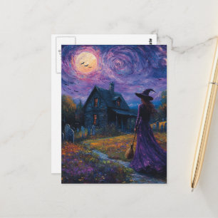 Witch in the Night Postcard