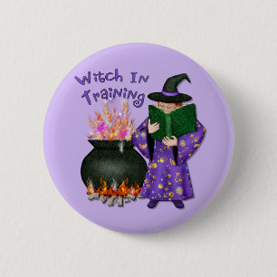 Witch in Training 6 Cm Round Badge