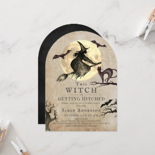 Witch is getting Hitched Vintage Bridal Shower Invitation