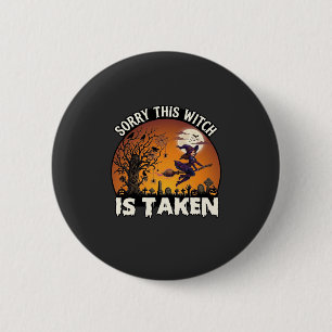 Witch Is Taken Broom Tree Graveyard Halloween_1 6 Cm Round Badge