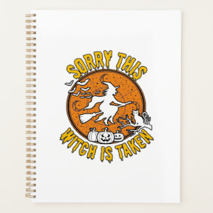 Witch Is Taken Halloween Pumpkins Cat_1 Planner