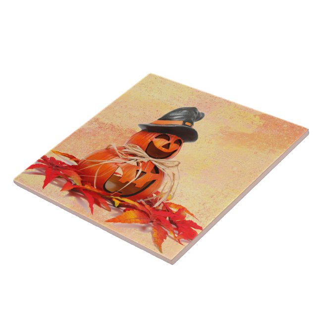 Witch Jack-O-Lantern Tile (Side)