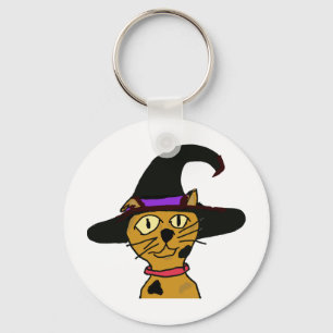 Witch Kitty Key Ring