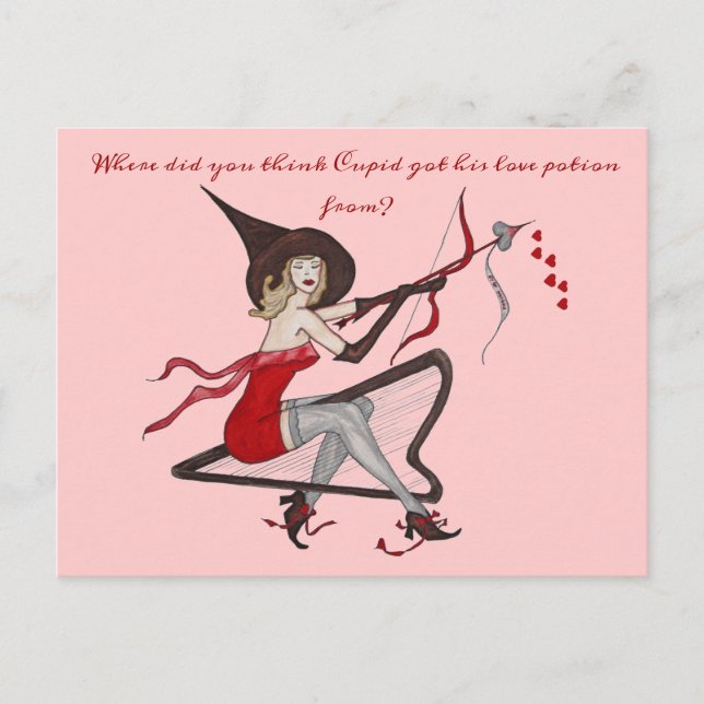 Witch Love Potion Valentine Card (Front)