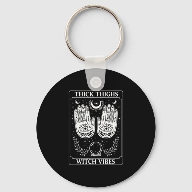 Witch lover witchy halloween spooky thick thighs key ring (Front)