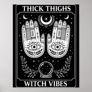 Witch lover witchy halloween spooky thick thighs poster