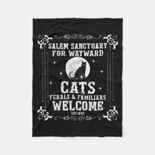 Witch M Sanctuary For Wayward Black Cats 1692 Fleece Blanket