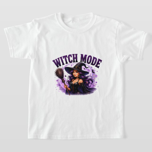 ✨ Witch Mode Activated Halloween Saying 🧙 T-Shirt (Laydown)