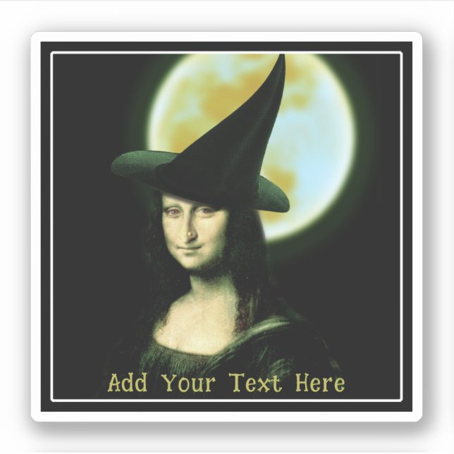 Witch Mona Lisa Halloween Full Moon (Front)