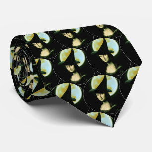 Witch Mona Lisa Halloween Full Moon Tie