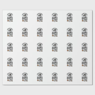 Witch Moon Shirt Vintage Engraving Halloween Tee_1 Wrapping Paper