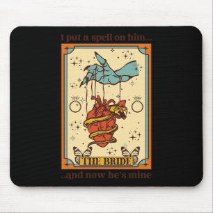 Witch Mystical Funny Bride And Groom I Put A Spell Mouse Pad