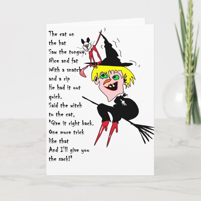 witch n cat with poem card (Front)