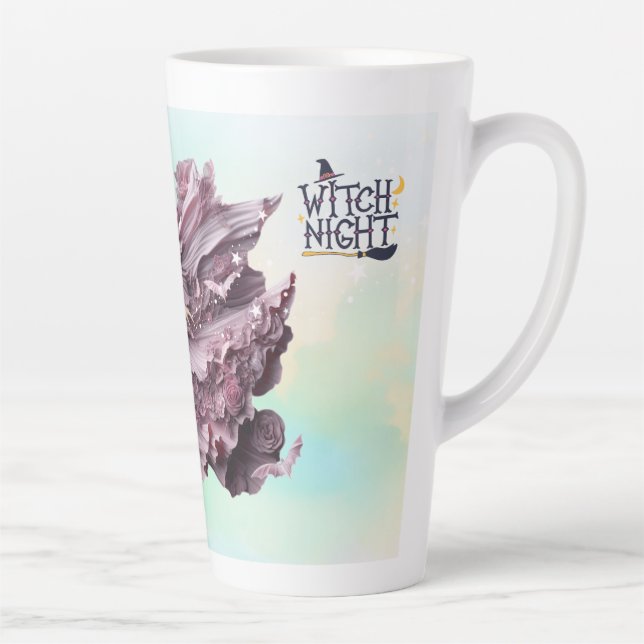 Witch Night Enchanting Halloween Witch Latte Mug (Right)