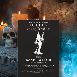 Witch Night Out Haunted Castle Halloween Birthday Invitation