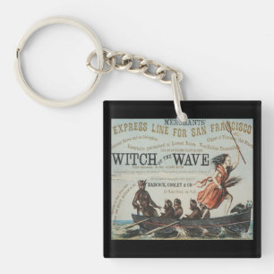 Witch of the wave Clipper Sailing ship Key Ring