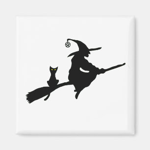 Witch On A Broom Magnet