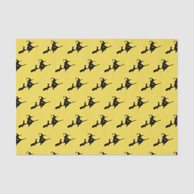 Witch on a Broom Tissue Paper (Front)