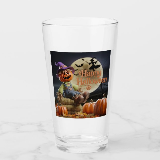 Witch on a Broomstick Mug Glass (Front)