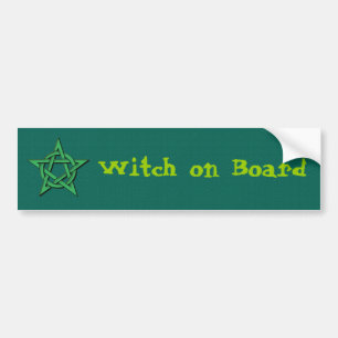 Witch on Board Bumper Sticker