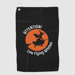 Witch on Broom Golf Towel