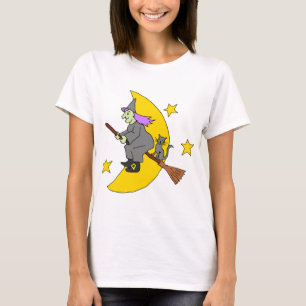 Witch on Broomstick T-Shirt