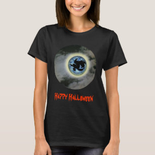 Witch On Full Moon Funny Halloween  T-Shirt