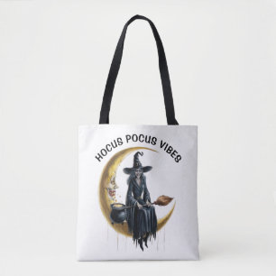 Witch on the Moon Tote Bag