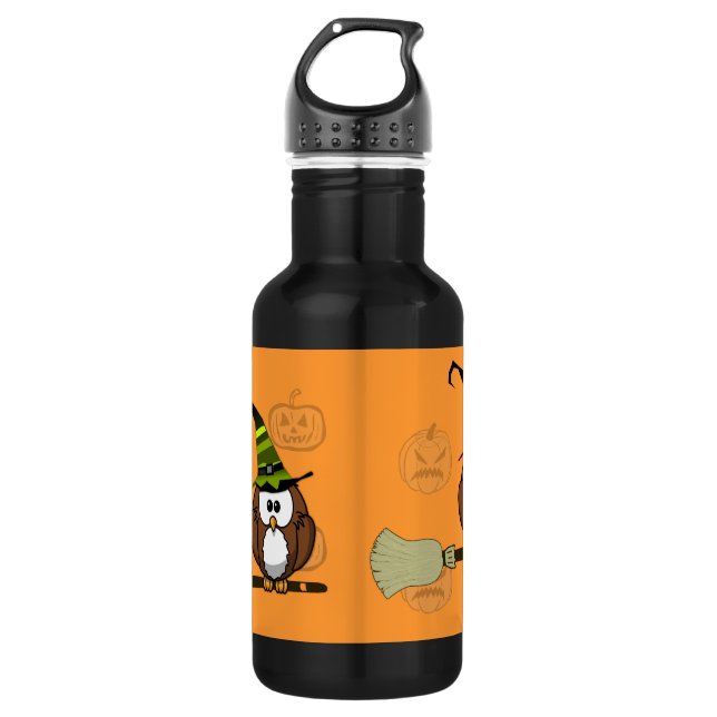 witch owl 532 ml water bottle (Front)