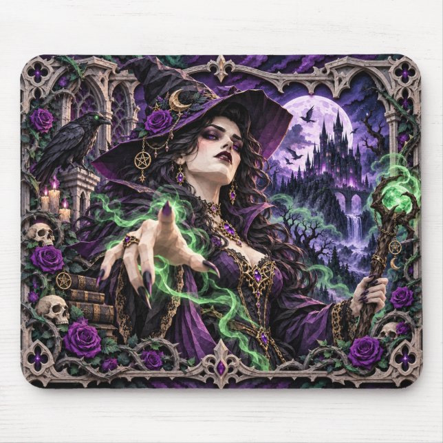 Witch, Paper Cut Monster Mouse Pad (Front)