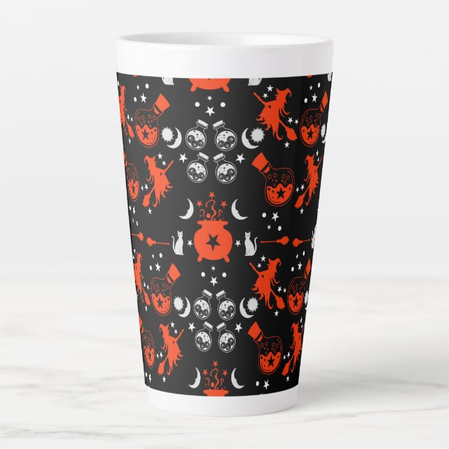 Witch Party Night Gift Decor Latte Mug (Front)
