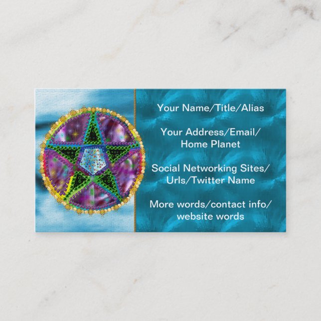 Witch Pentagram Business Card (Front)