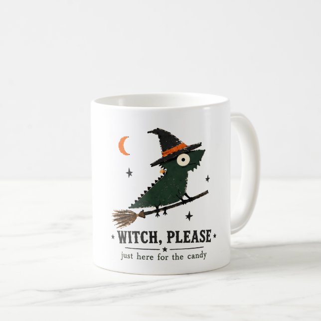 Witch, Please Bearded Dragon Art Coffee Mug (Front Right)