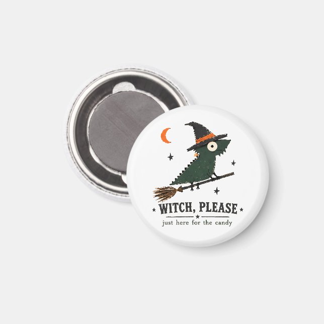 Witch, Please Bearded Dragon Art Magnet (Front/Back)