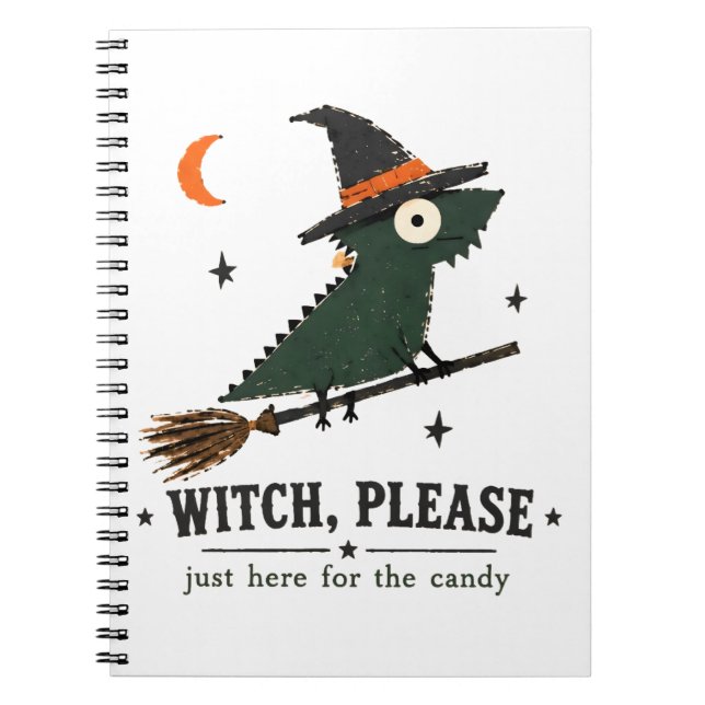 Witch, Please Bearded Dragon Art Notebook (Front)